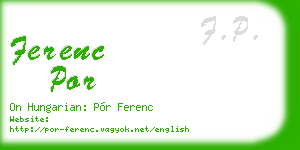 ferenc por business card